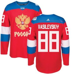 Herren Team Russland #88 Andrei Vasilevskiy Authentic Rot Auswärts 2016 World Cup